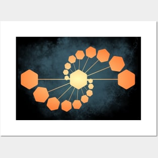 Abstract Hexagonal Design Posters and Art